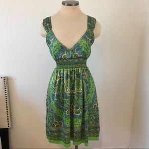 Green Silk Summer Dress